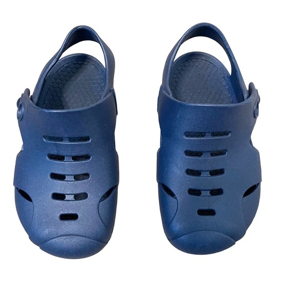 Okabashi Carter Sandal Navy Kids size 7 Slip on Clog Style Summer Outdoor - Picture 2 of 7